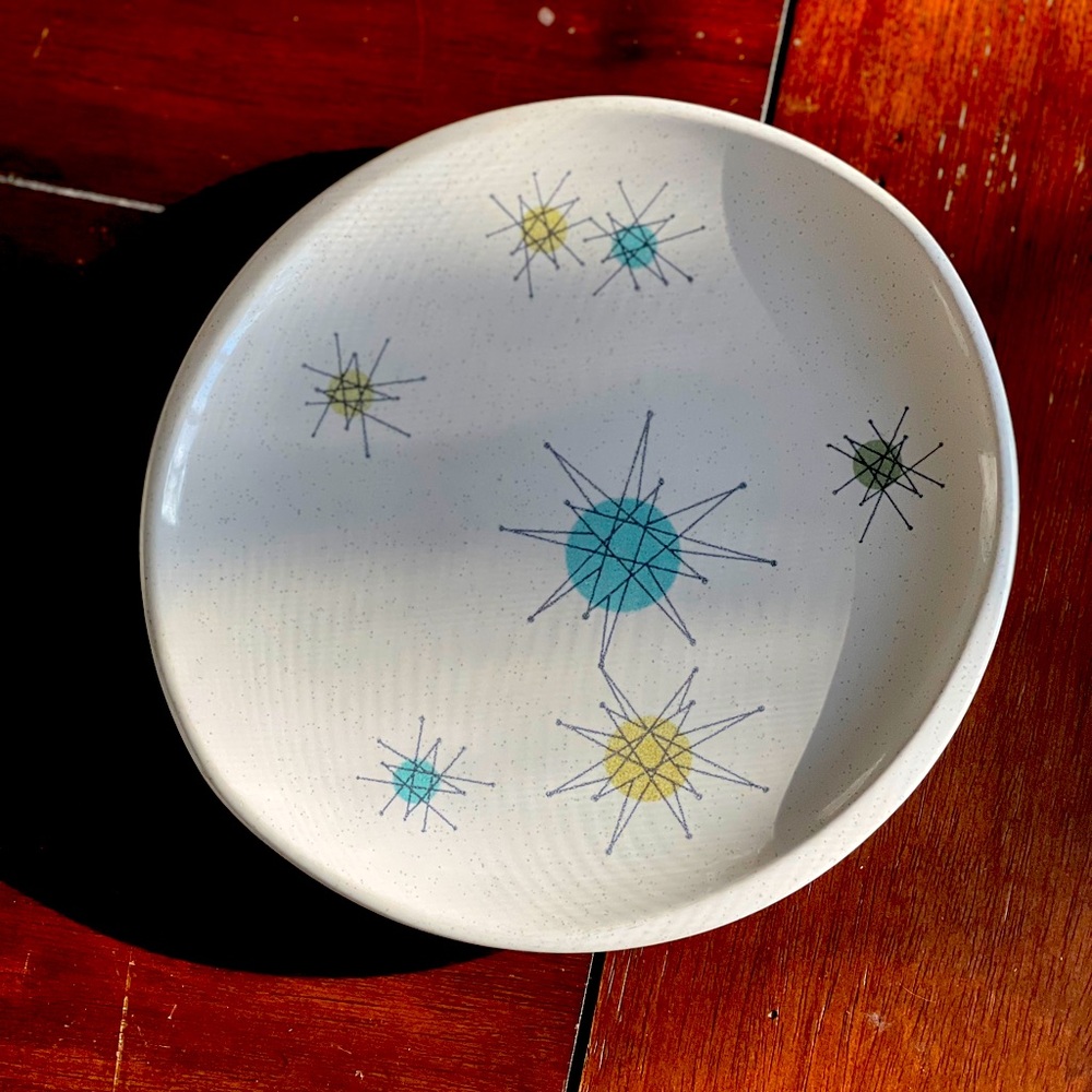 Franciscan Atomic Starburst dessert plate 6”